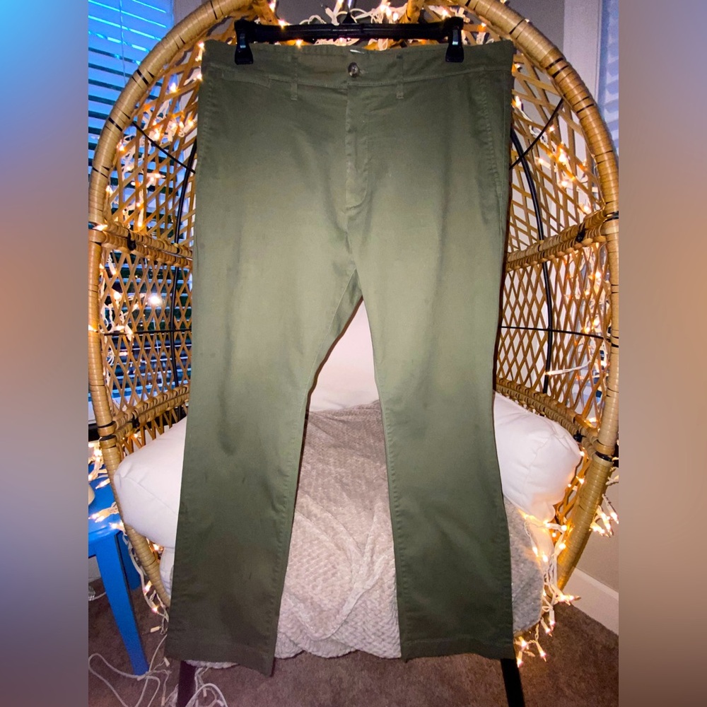 Olive green, chinos, Goodfellow brand